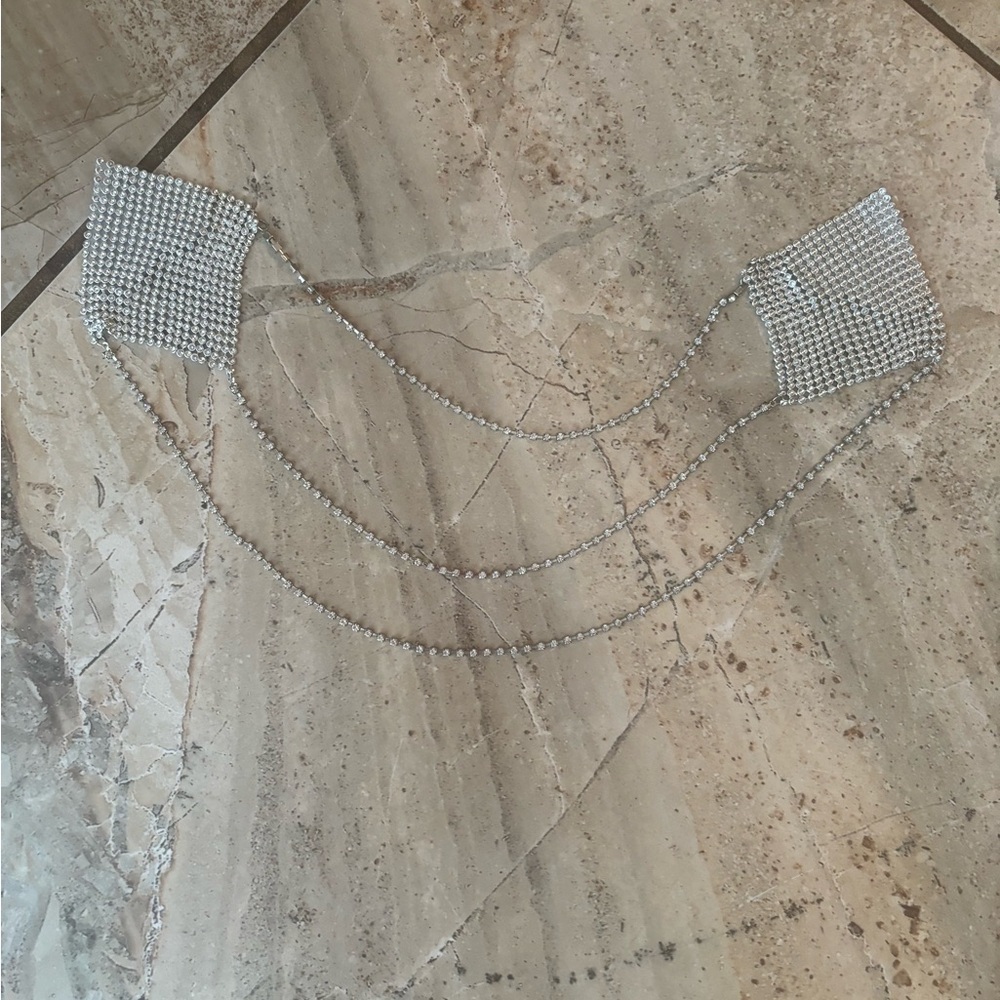 Rhinestone reusable chain nipple covers